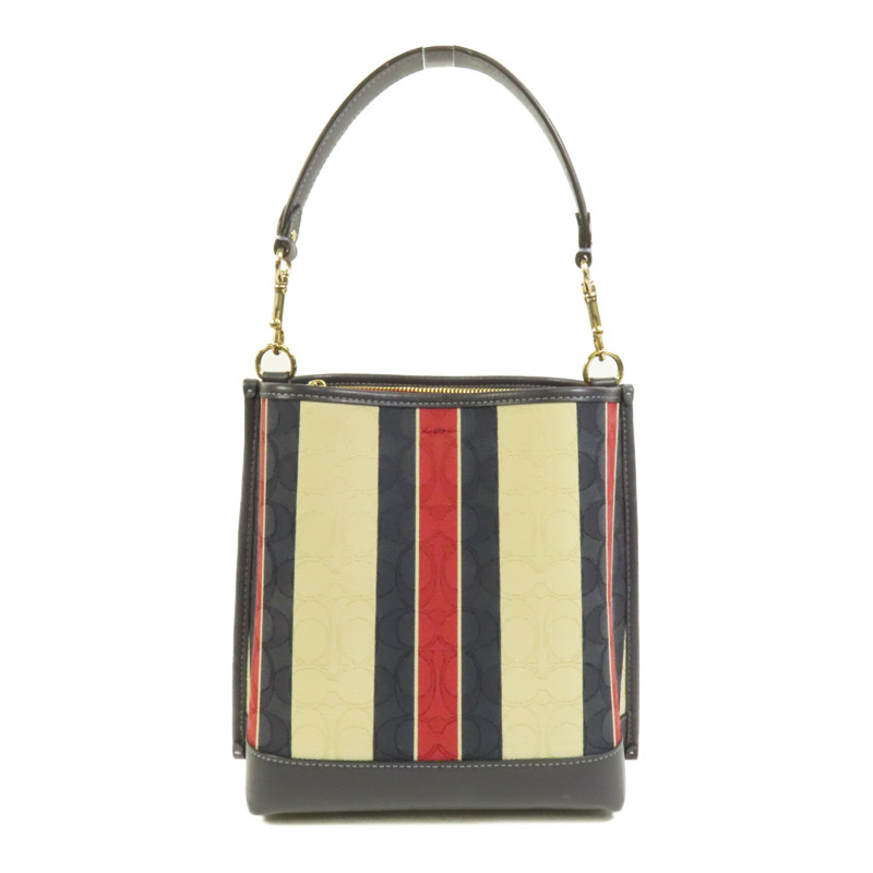 COACH 帆布Mollie 22金扣手挽肩背兩用袋-2