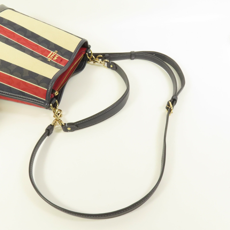 COACH 帆布Mollie 22金扣手挽肩背兩用袋-4