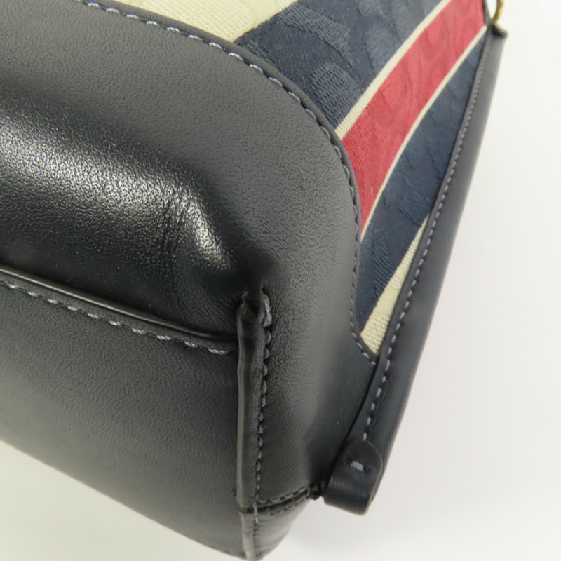 COACH 帆布Mollie 22金扣手挽肩背兩用袋-9