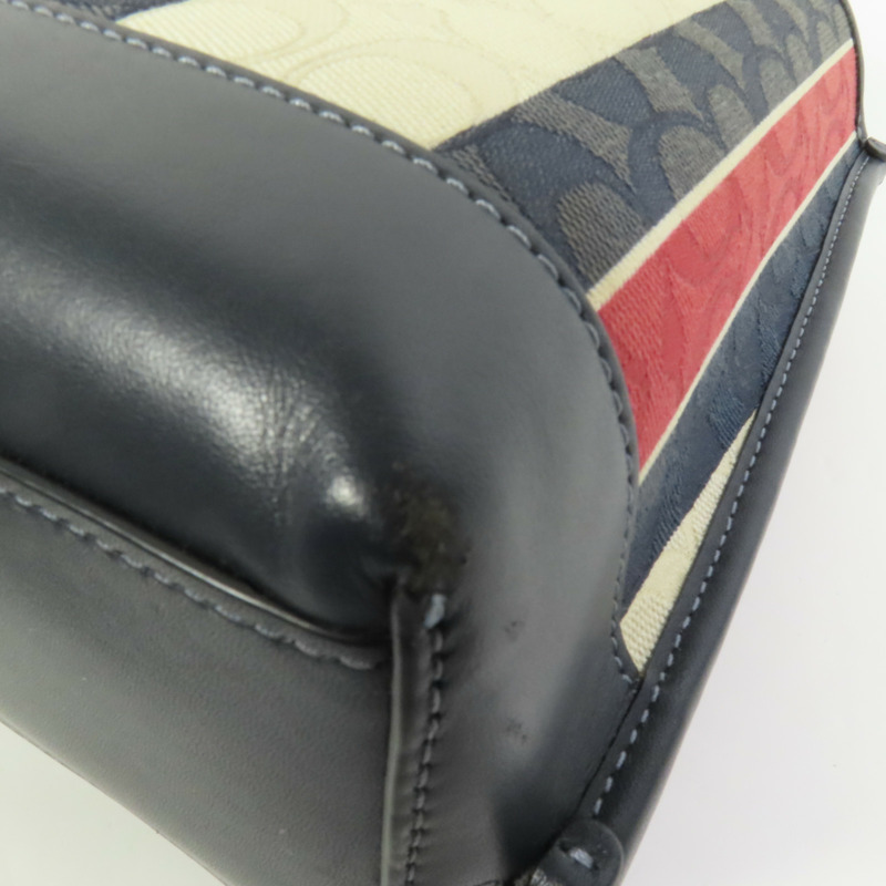 COACH 帆布Mollie 22金扣手挽肩背兩用袋-11