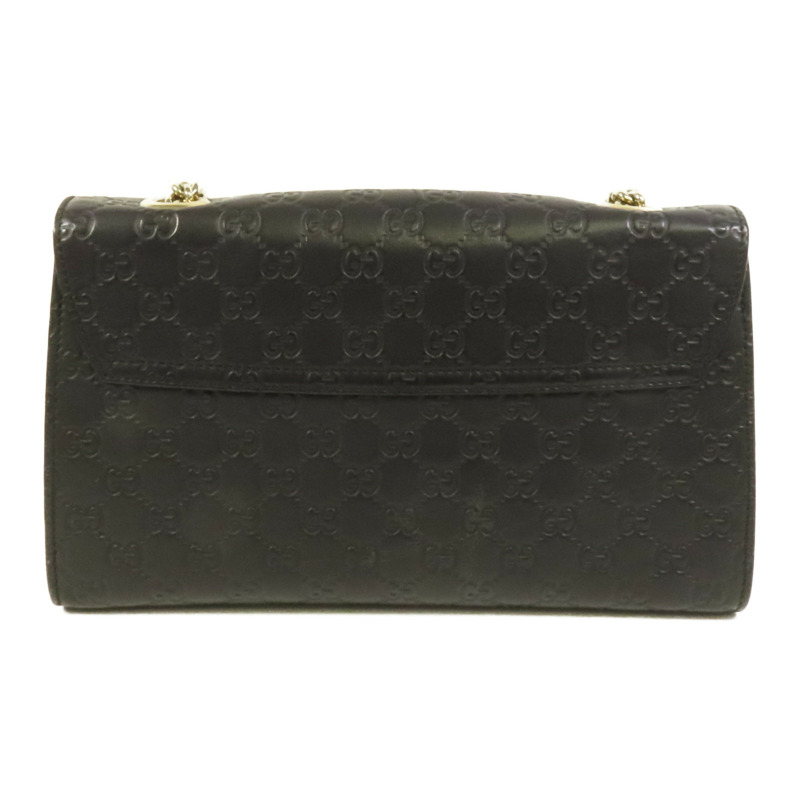 GUCCI 牛皮皮革Emily金扣鏈帶肩背袋-1