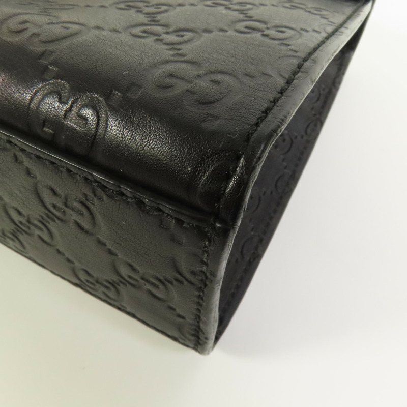 GUCCI 牛皮皮革Emily金扣鏈帶肩背袋-11