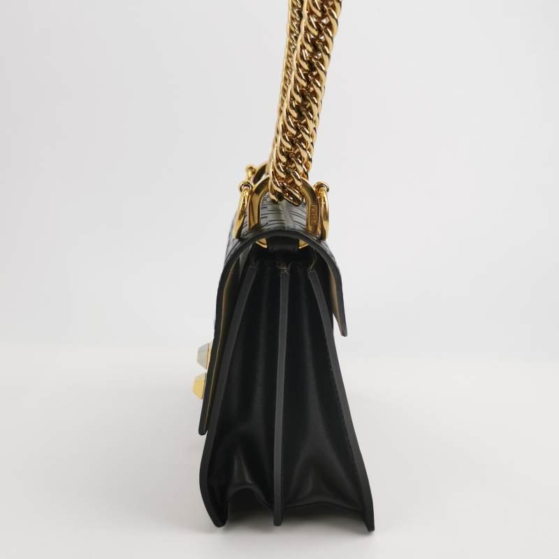 Fendi Kan I迷你牛皮Zucca印花鉚釘封扣單肩包-2