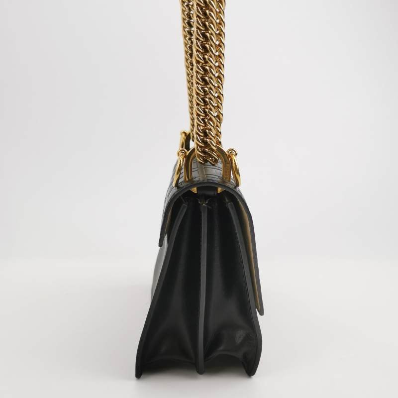 Fendi Kan I迷你牛皮Zucca印花鉚釘封扣單肩包-3