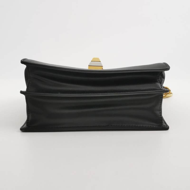 Fendi Kan I迷你牛皮Zucca印花鉚釘封扣單肩包-5