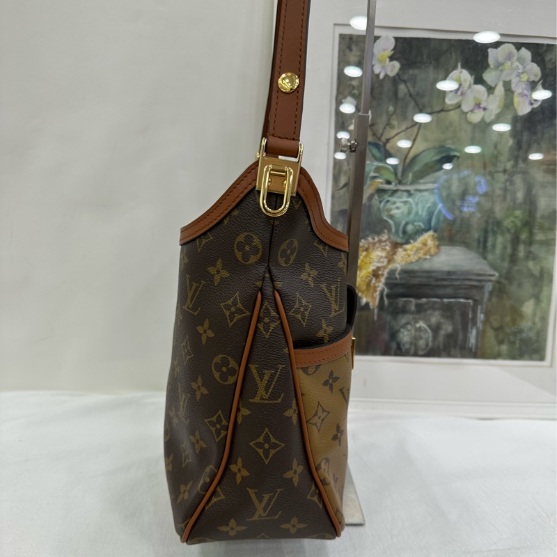 Louis Vuitton達芙妮hobo 老花拼色款 晶片 99新 尺寸24*27*11cm-4