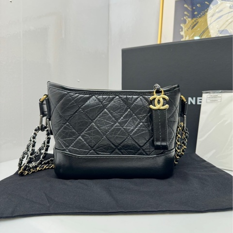 【99❤️全套】Chanel流浪小號 黑金 單肩包 斜挎包
