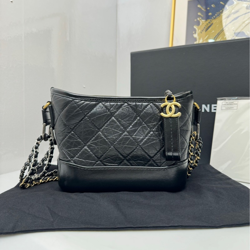 【99❤️全套】Chanel流浪小號 黑金 單肩包 斜挎包-0