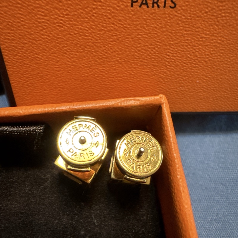 Hermes 多瑙河藍 pop 立體H 耳環(極新)-6