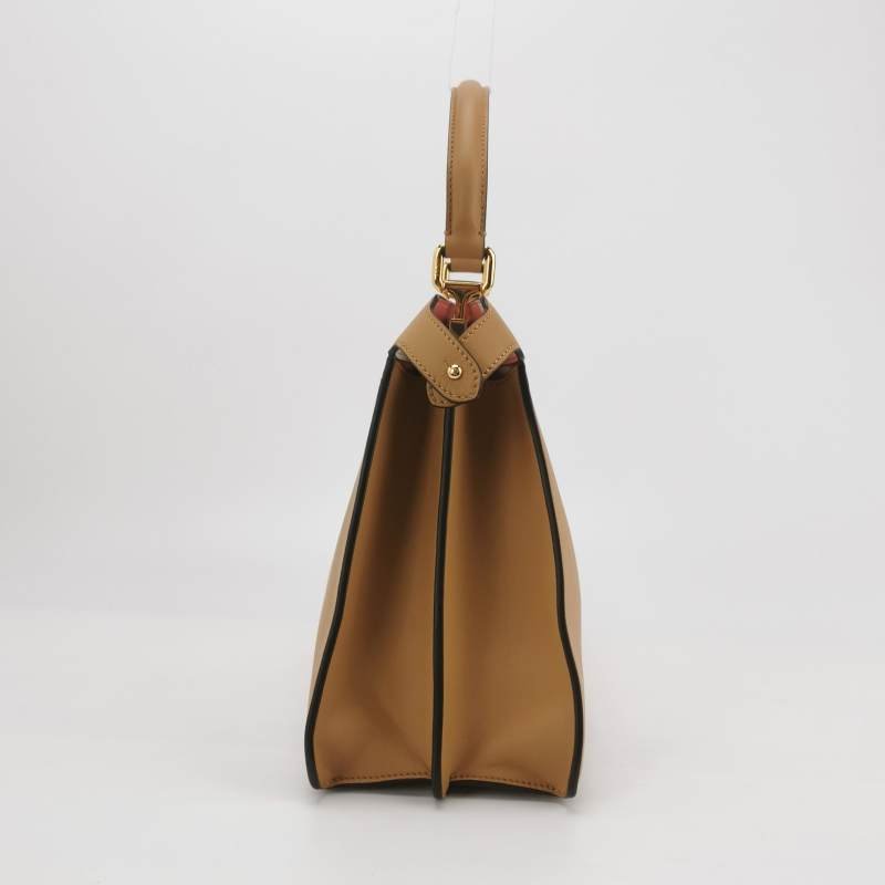 Fendi Peekaboo躲貓貓中號牛皮純色扭鎖子母包斜挎包-3