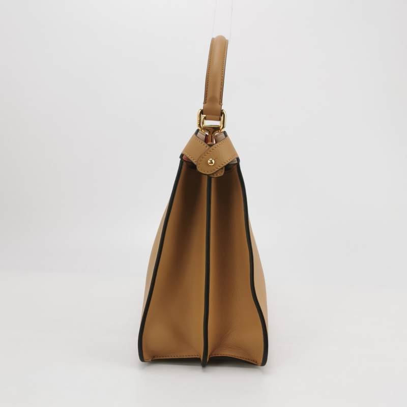 Fendi Peekaboo躲貓貓中號牛皮純色扭鎖子母包斜挎包-4