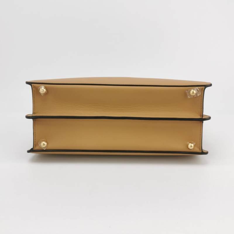 Fendi Peekaboo躲貓貓中號牛皮純色扭鎖子母包斜挎包-6