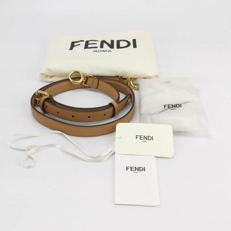 Fendi Peekaboo躲貓貓中號牛皮純色扭鎖子母包斜挎包-9
