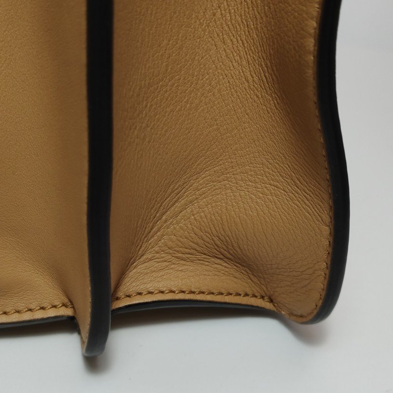 Fendi Peekaboo躲貓貓中號牛皮純色扭鎖子母包斜挎包-13