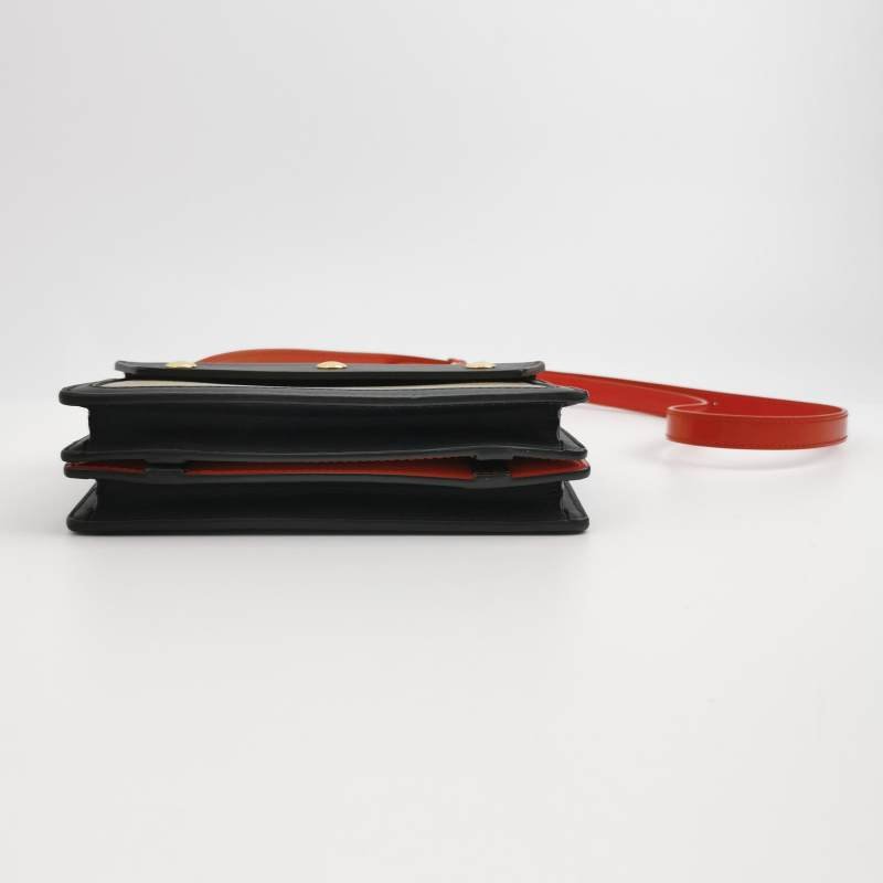 Burberry Title牛皮拼色字母logo鉚釘單肩包-4