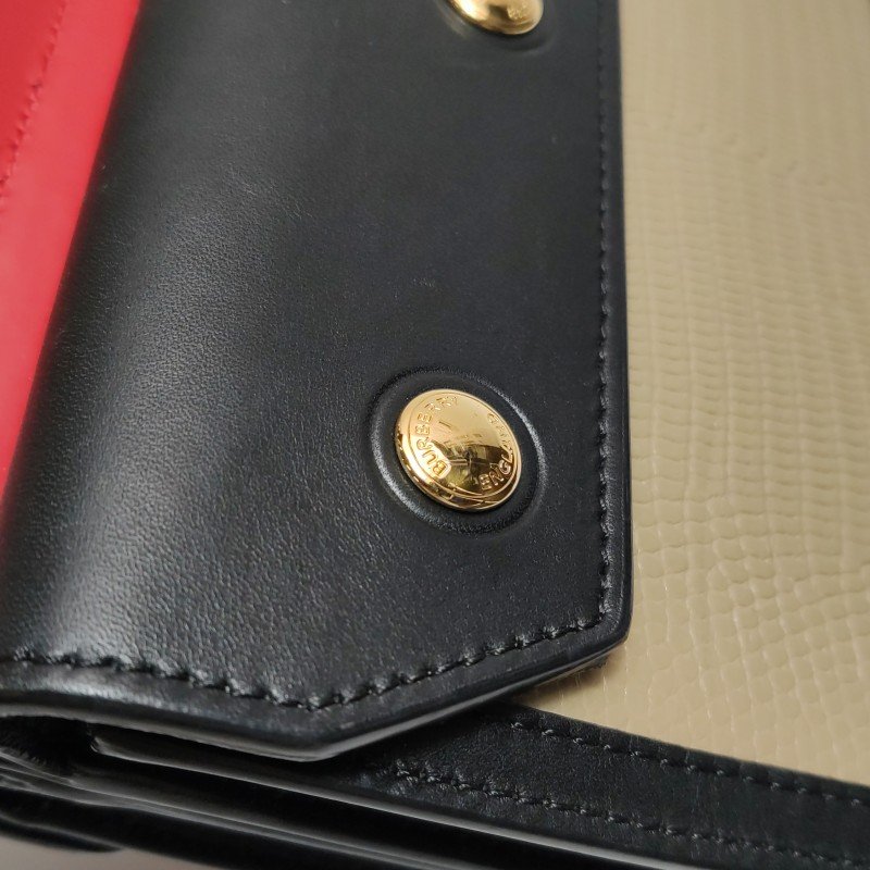 Burberry Title牛皮拼色字母logo鉚釘單肩包-11