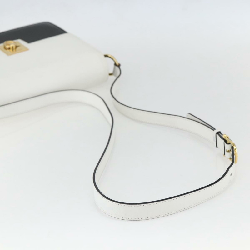 【日本直送】CELINE 白色金色皮革肩背包 正品 158411-6