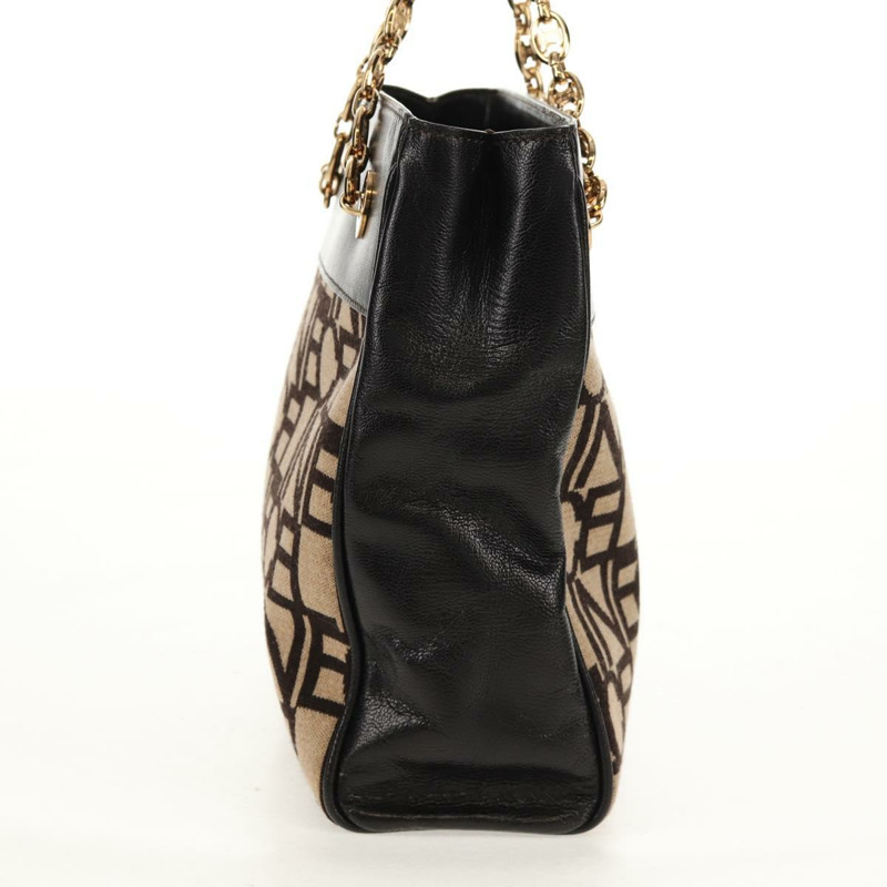 【日本直送】CELINE Blazon 鏈條肩背包 帆布 棕色 金色 正品 158910V-2