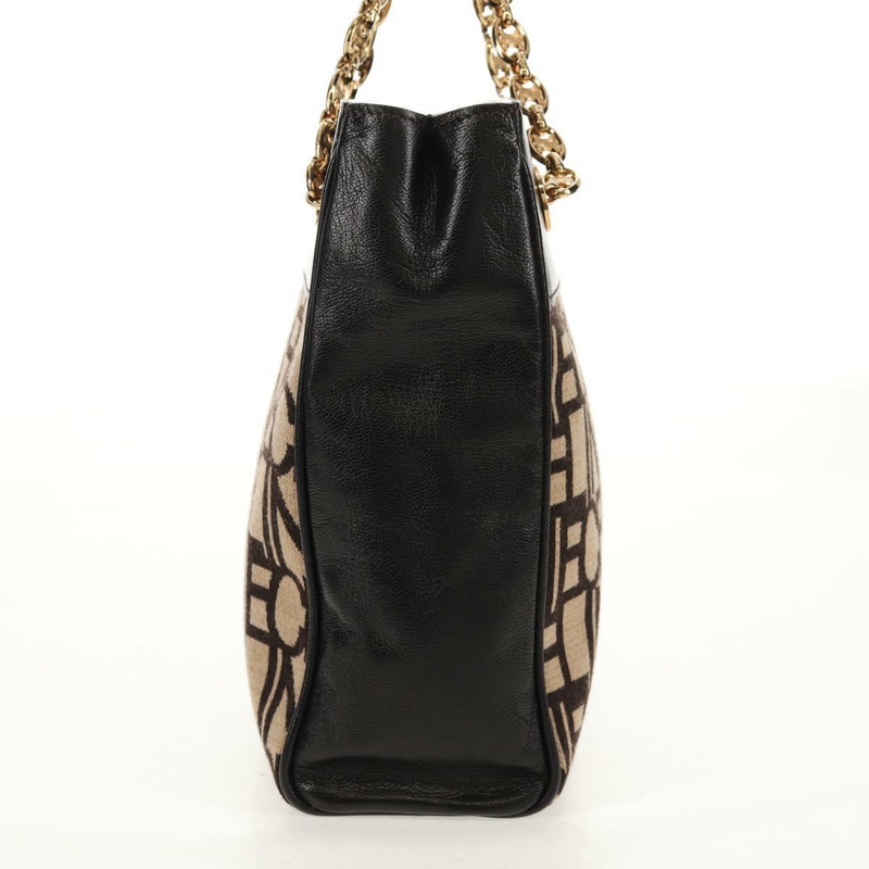 【日本直送】CELINE Blazon 鏈條肩背包 帆布 棕色 金色 正品 158910V-3