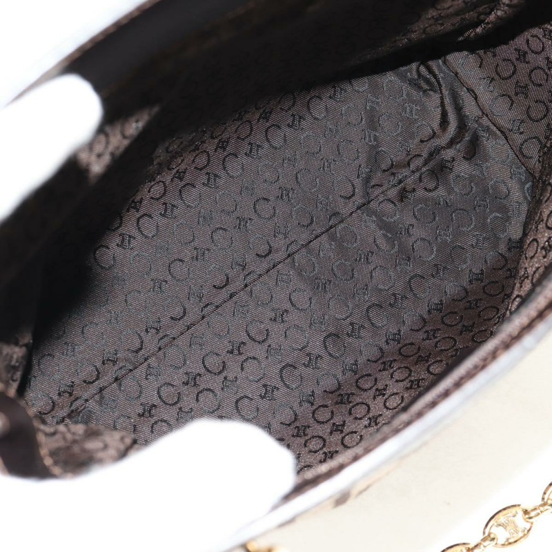 【日本直送】CELINE Blazon 鏈條肩背包 帆布 棕色 金色 正品 158910V-9