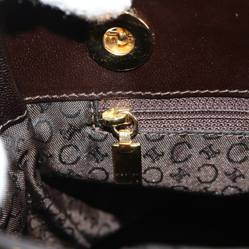 【日本直送】CELINE Blazon 鏈條肩背包 帆布 棕色 金色 正品 158910V-21