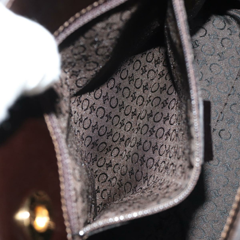 【日本直送】CELINE Blazon 鏈條肩背包 帆布 棕色 金色 正品 158910V-22