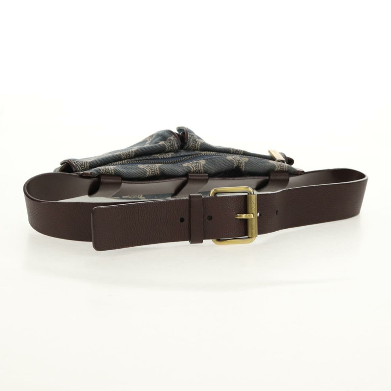 【日本直送】CELINE Paris Macadam帆布腰包 藍色 Auth 158875V-6