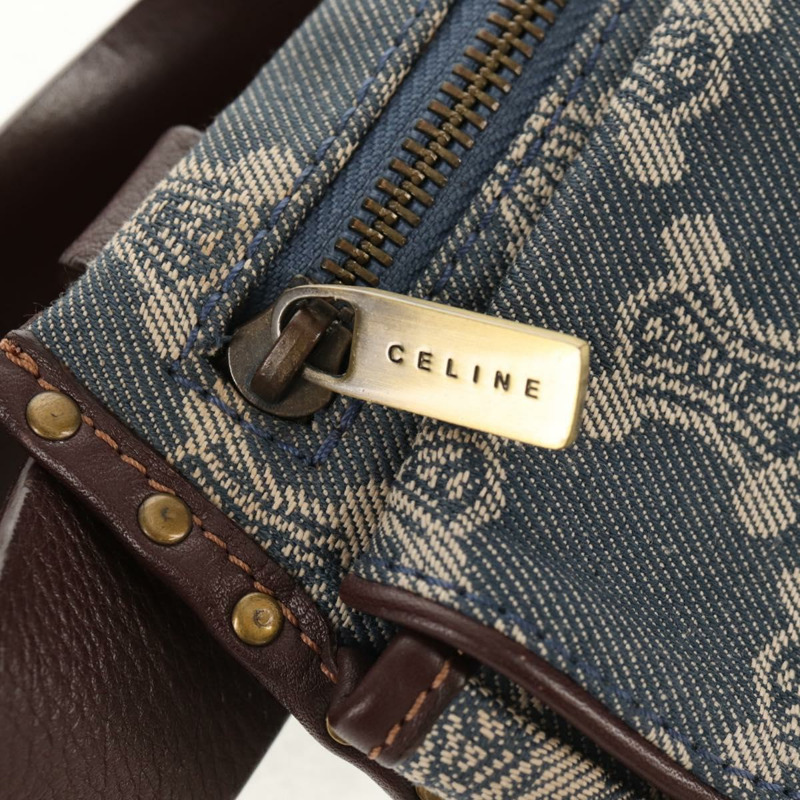 【日本直送】CELINE Paris Macadam帆布腰包 藍色 Auth 158875V-9