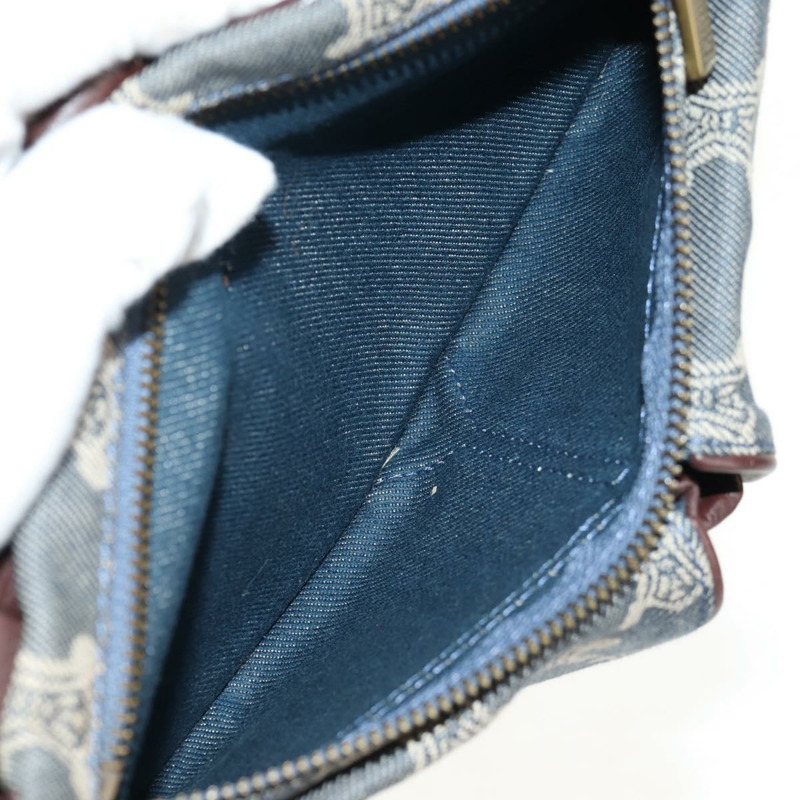 【日本直送】CELINE Paris Macadam帆布腰包 藍色 Auth 158875V-10