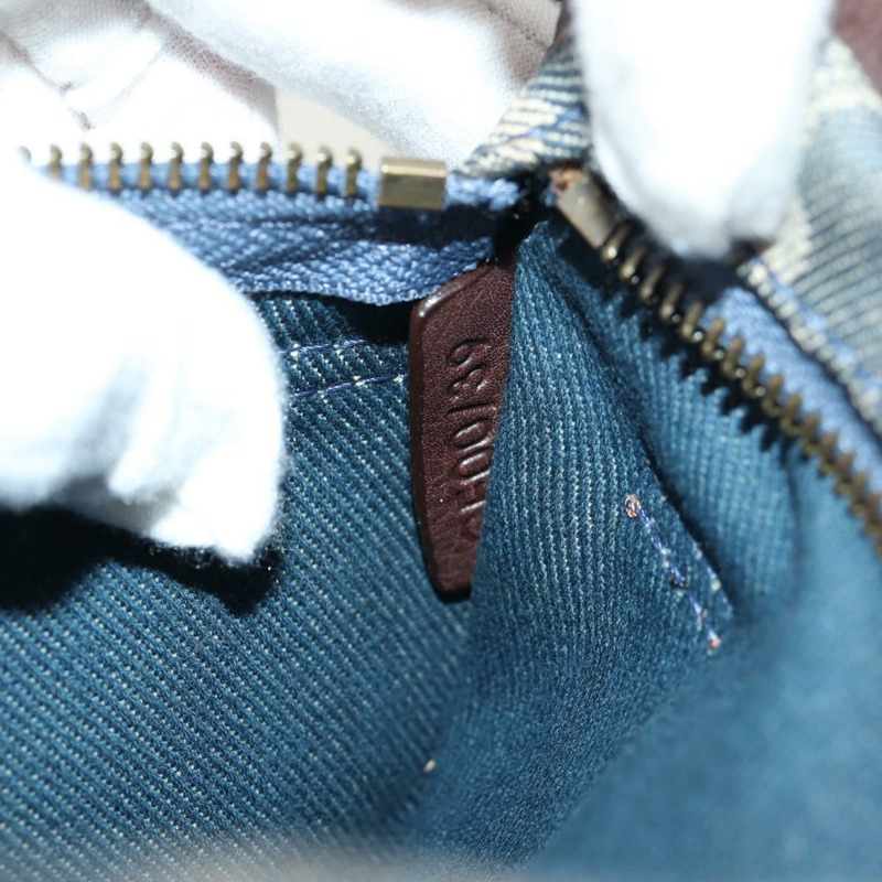 【日本直送】CELINE Paris Macadam帆布腰包 藍色 Auth 158875V-11