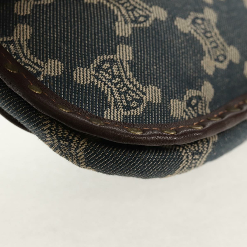 【日本直送】CELINE Paris Macadam帆布腰包 藍色 Auth 158875V-15