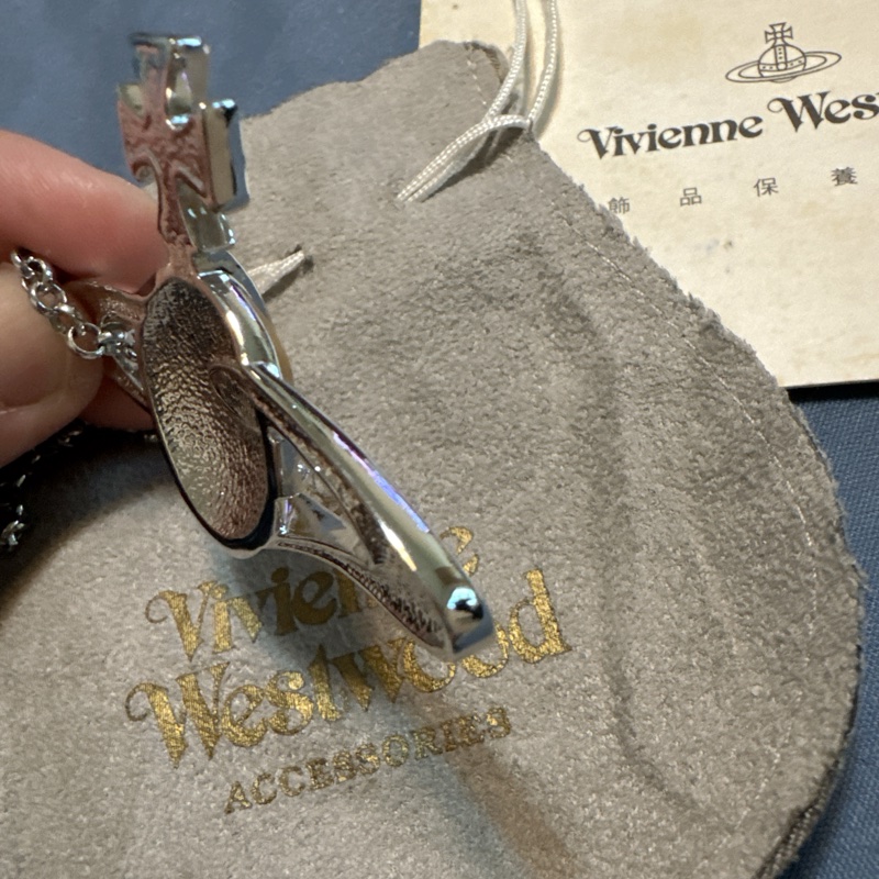 Vivienne Westwood 粉色大土星Logo 項鍊（絕版溢價款）（近全新）-5