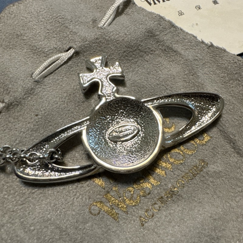 Vivienne Westwood 粉色大土星Logo 項鍊（絕版溢價款）（近全新）-9