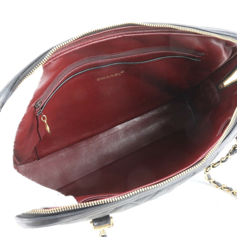 香奈兒女士絎縫羊皮鏈單肩包-6