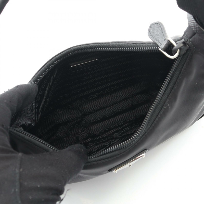 PRADA Re-Edition 2000 迷你手提包/手拿包 1NE515 尼龍黑色 logo 二手 女士-2