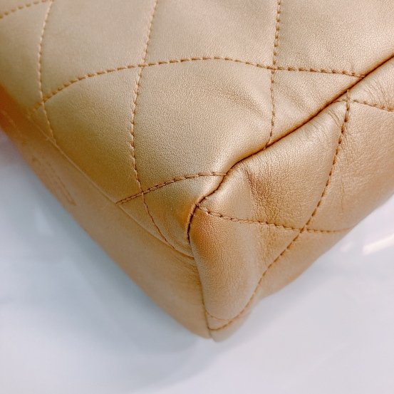 MS0444 Chanel 香奈兒 小羊皮 香檳金 手提肩背包 小號My Crush Bag Small Lambskin Metallic Gold x GHW-9