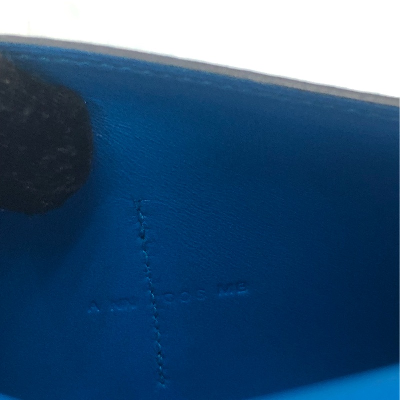 HERMÈS ever colour blue Dogon銀扣銀包 Stamp AXB917-26