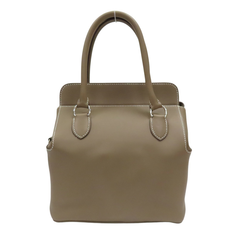 大象灰 Evercolor牛皮 Toolbox 20 兩用包 T刻 銀釦【HERMES 愛馬仕】-1