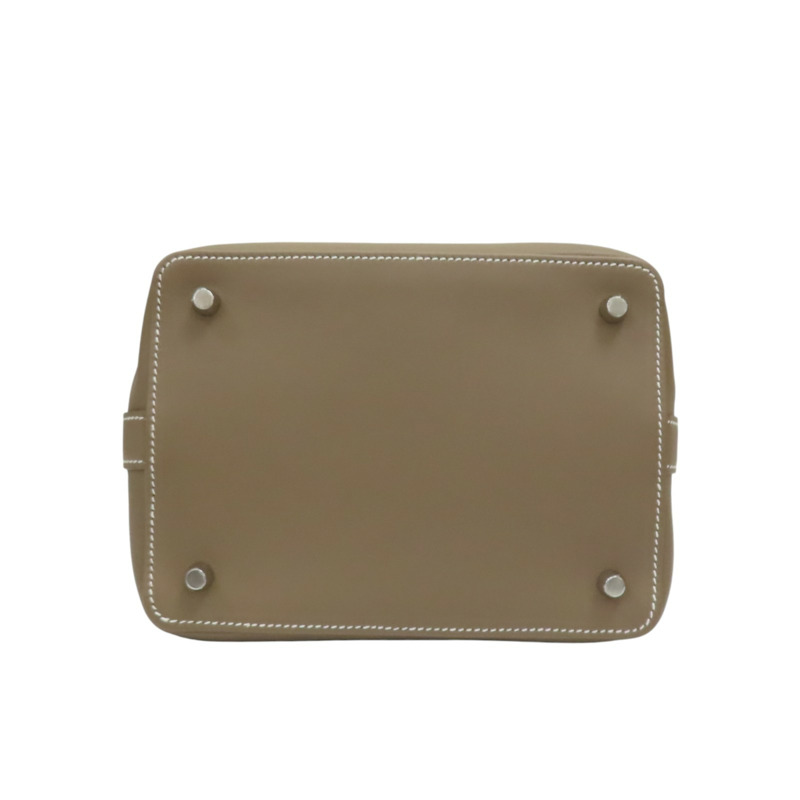 大象灰 Evercolor牛皮 Toolbox 20 兩用包 T刻 銀釦【HERMES 愛馬仕】-3