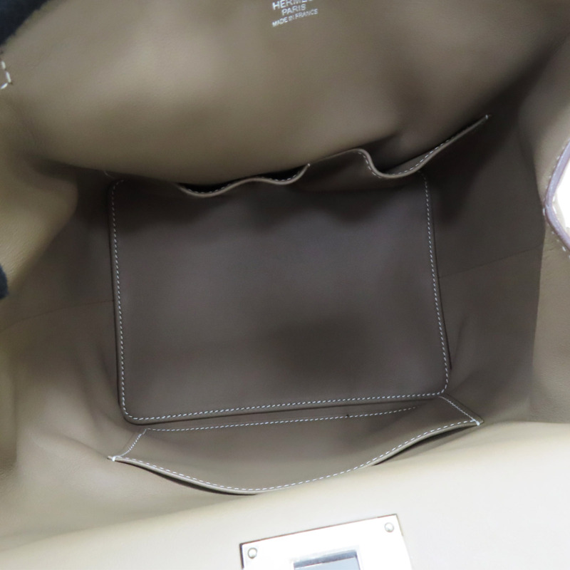 大象灰 Evercolor牛皮 Toolbox 20 兩用包 T刻 銀釦【HERMES 愛馬仕】-4