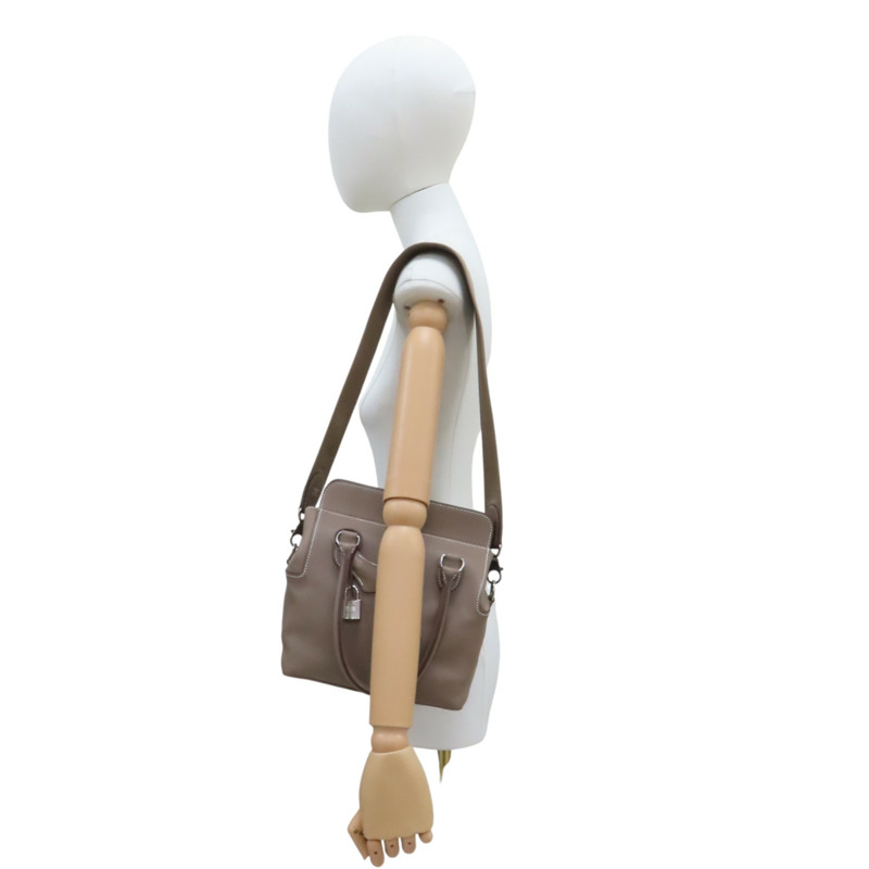 大象灰 Evercolor牛皮 Toolbox 20 兩用包 T刻 銀釦【HERMES 愛馬仕】-9