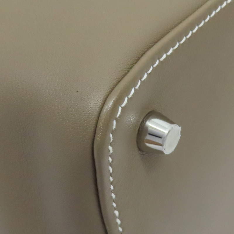 大象灰 Evercolor牛皮 Toolbox 20 兩用包 T刻 銀釦【HERMES 愛馬仕】-10