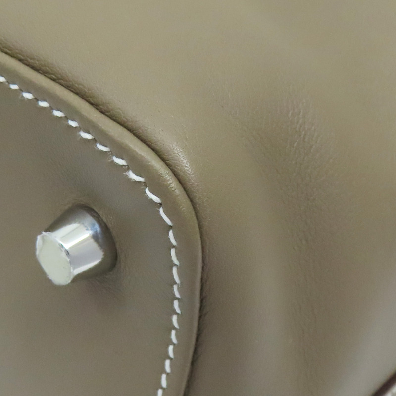 大象灰 Evercolor牛皮 Toolbox 20 兩用包 T刻 銀釦【HERMES 愛馬仕】-11