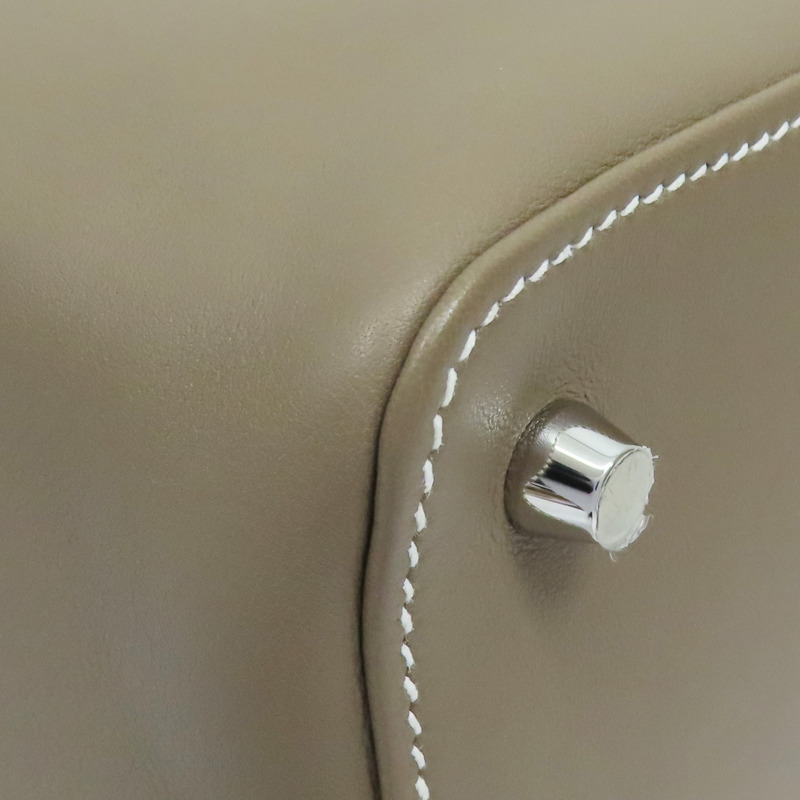 大象灰 Evercolor牛皮 Toolbox 20 兩用包 T刻 銀釦【HERMES 愛馬仕】-12