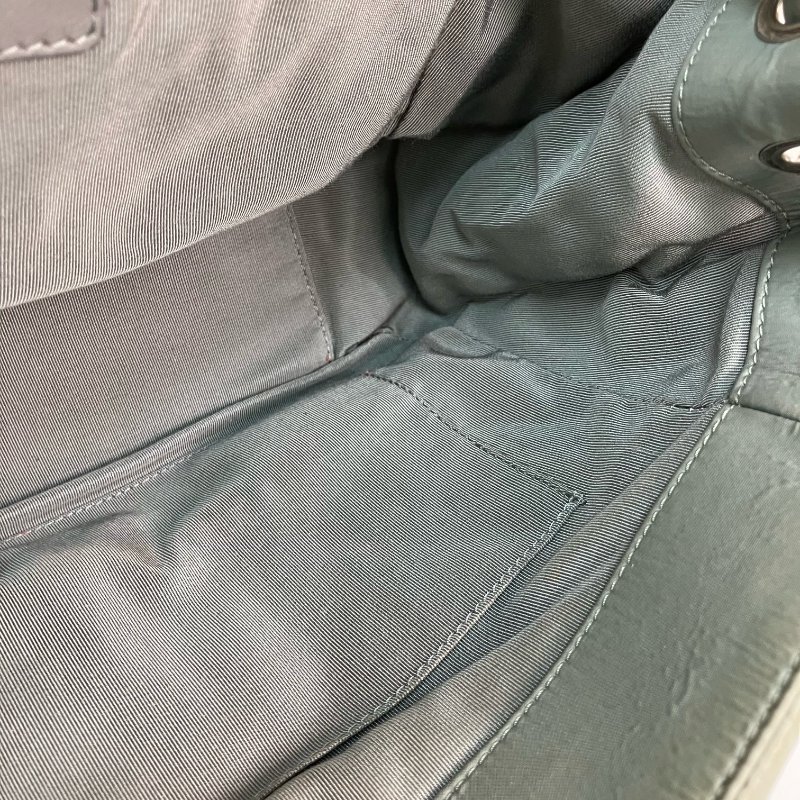 △ Chanel 香奈兒 Grey Nylon Silver Tone Metal Bubble Single Flap Chain Shoulder Bag No.14 灰色尼龍銀色金屬鎖鏈肩背袋No.14 - 257020656-21