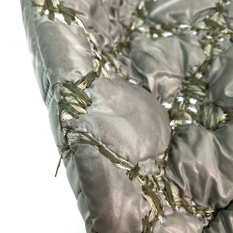 △ Chanel 香奈兒 Grey Nylon Silver Tone Metal Bubble Single Flap Chain Shoulder Bag No.14 灰色尼龍銀色金屬鎖鏈肩背袋No.14 - 257020656-24