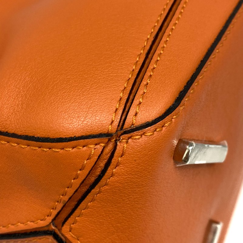 △ Loewe 羅意威 Orange Calfskin Puzzle 2 Way Bag #M 橙色小牛皮兩用袋 - 257023480-6
