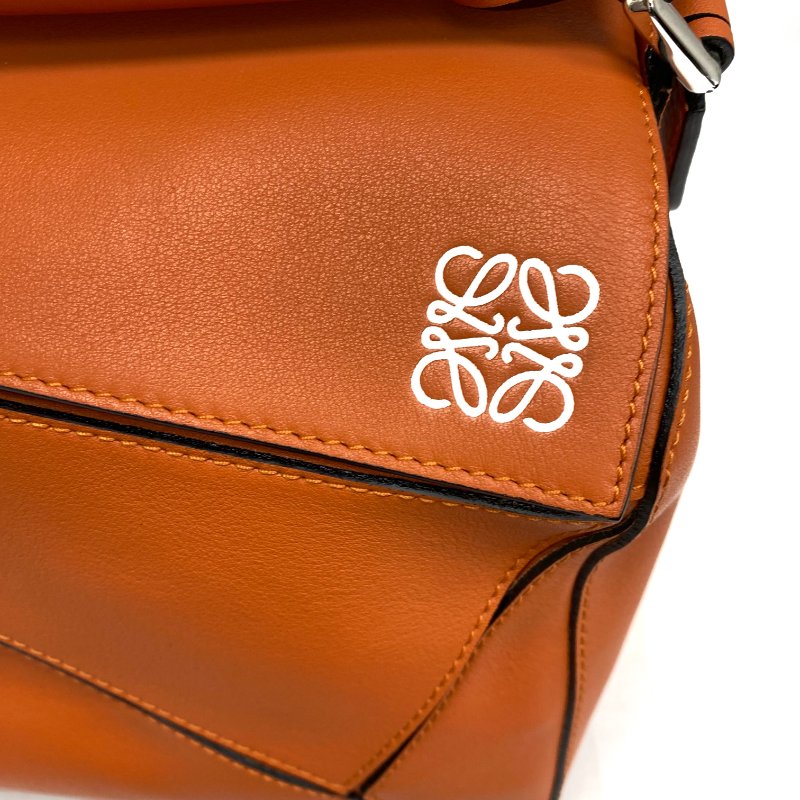 △ Loewe 羅意威 Orange Calfskin Puzzle 2 Way Bag #M 橙色小牛皮兩用袋 - 257023480-11
