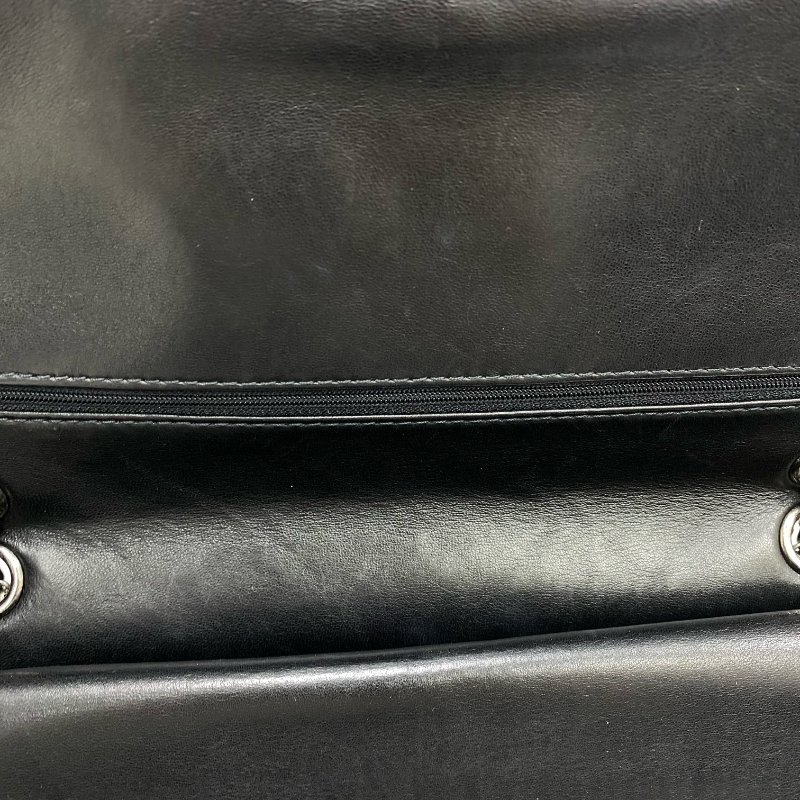 △ Chanel 香奈兒 2.55 Maxi Black Enamel Ruthenium-Finish Metal Chain Shoulder Bag No.14 2.55黑色漆皮鍍釕金屬鎖鏈肩背袋No.14 - 257023146-15