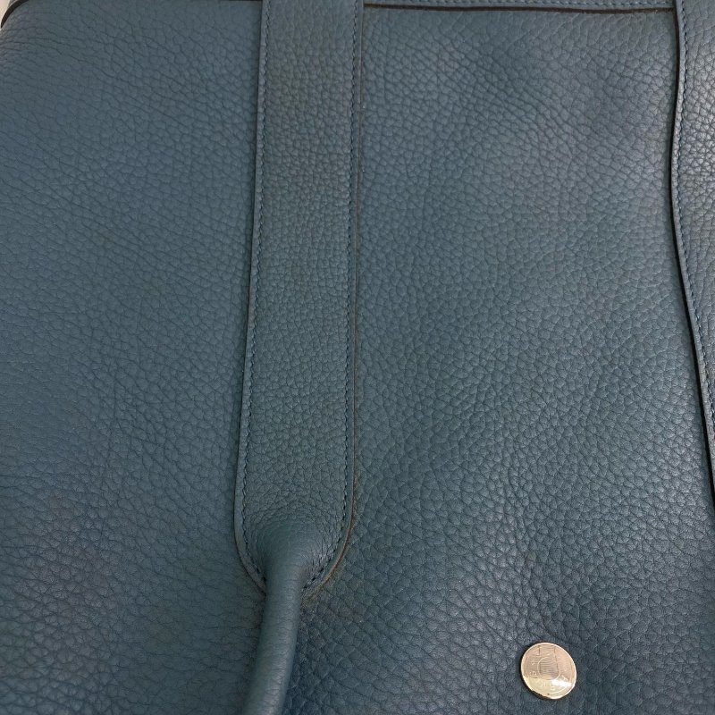 △ Hermes 愛馬仕 Grey Blue Negonda Calfskin Palladium Plated Metal Garden Party 36 Tote Bag Stamp [P] 灰藍色壓紋小牛皮鍍鈀金屬托特袋[P]刻 - 257023820-11